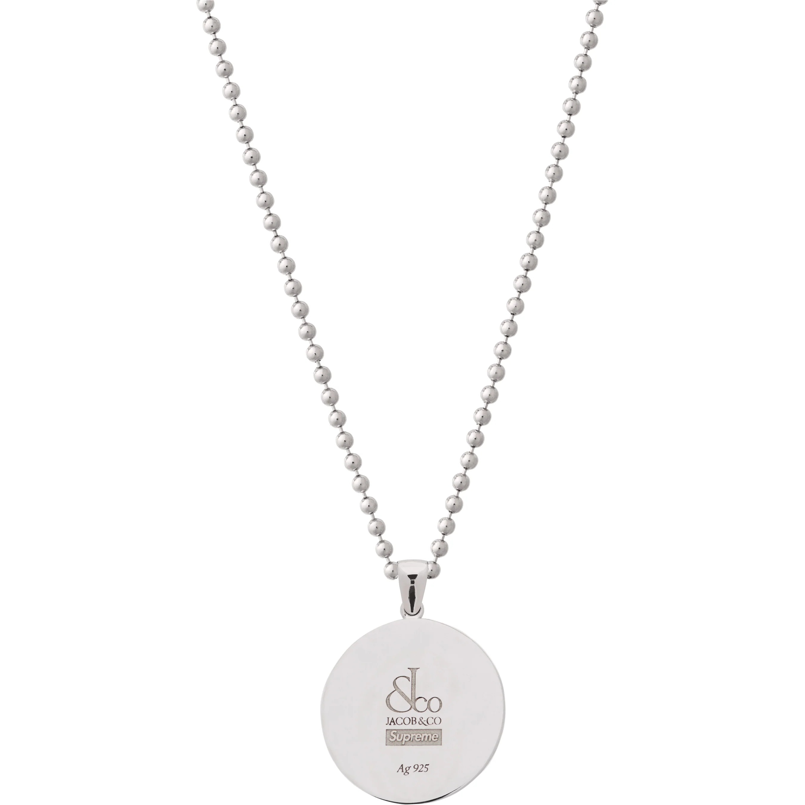 Supreme®/Jacob&Co Fuck Em Pendant (Silver) view 3